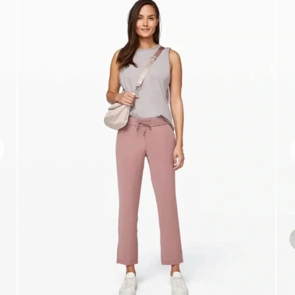 Lululemon On‎ The Fly 7/8 Woven Pants Drawstring Women’s SZ 4 Comfy Casual - Picture 1 of 13